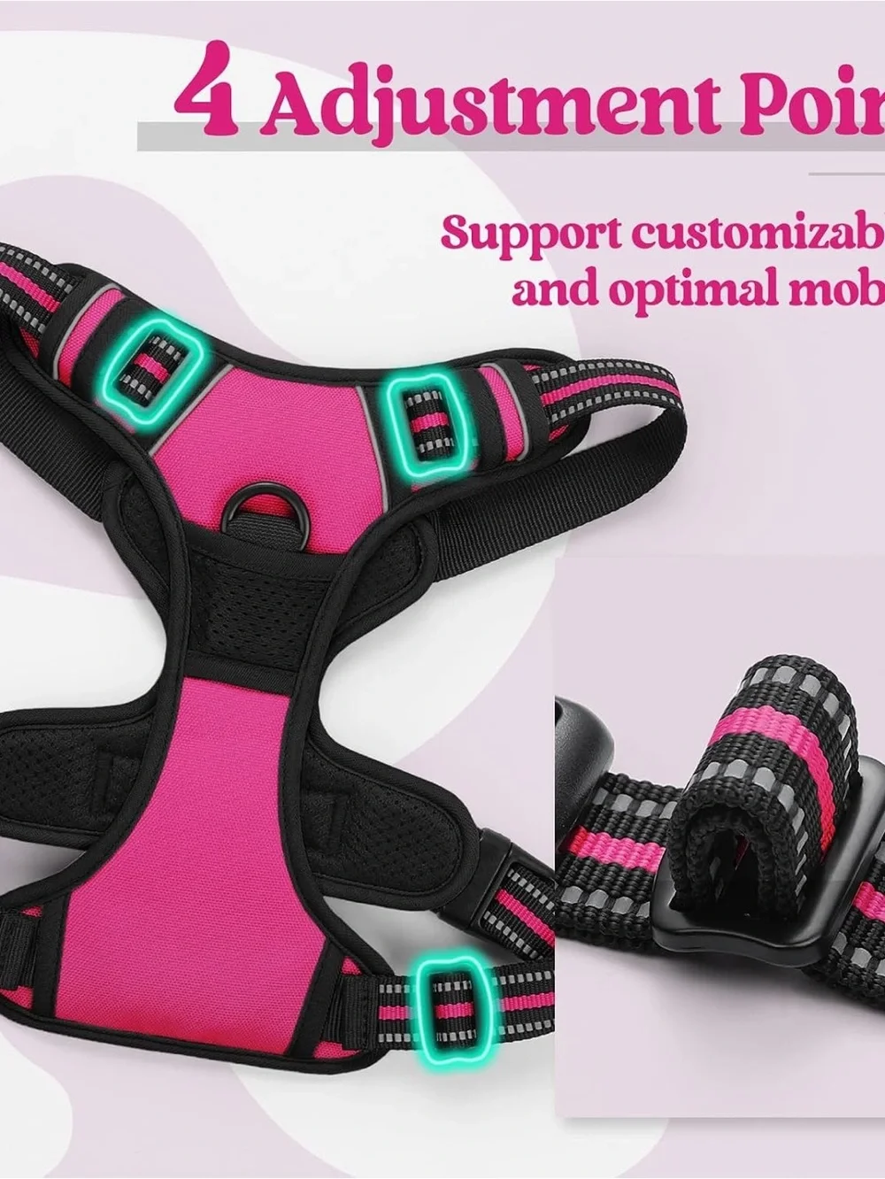 rabbitgoo Dog Harness, No Pull Medium Sized Pet Vest (22-51 lbs)